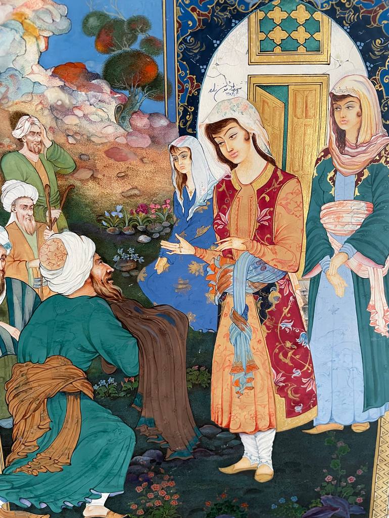 Original Expressionism Love Painting by Shahrzad Momenzadeh