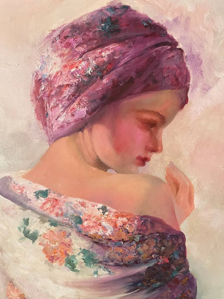 Original Impressionism Women Painting by Shahrzad Momenzadeh