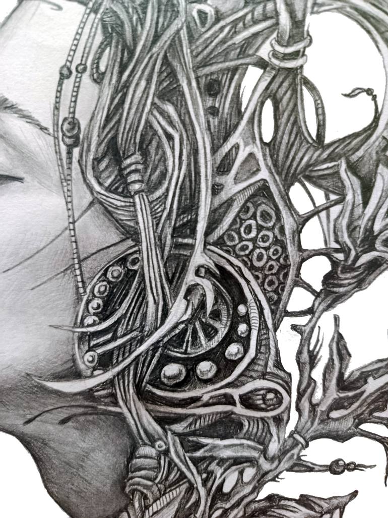 Original Abstract Women Drawing by Oleh Sadritskyi