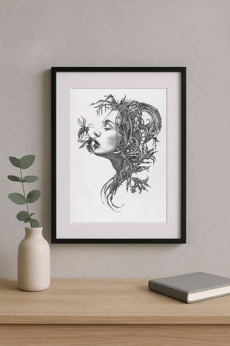 Original Abstract Women Drawing by Oleh Sadritskyi