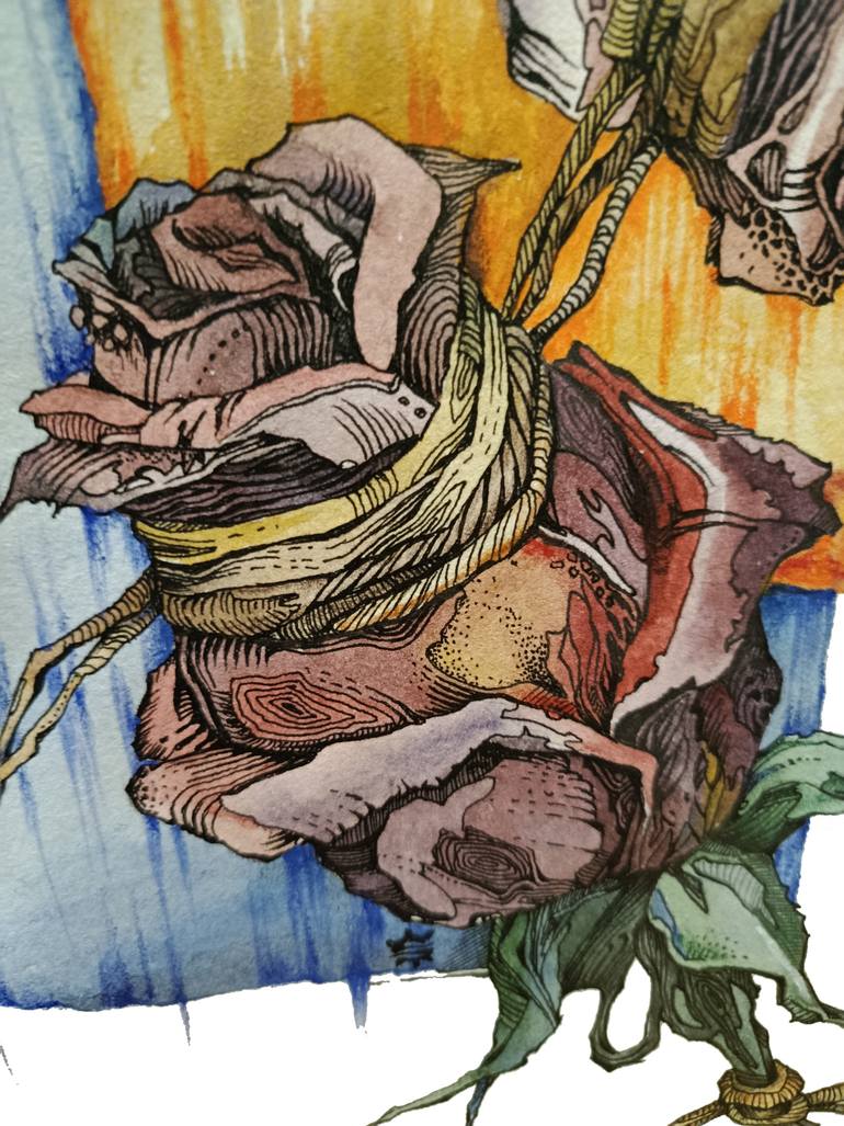 Original Conceptual Floral Painting by Oleh Sadritskyi