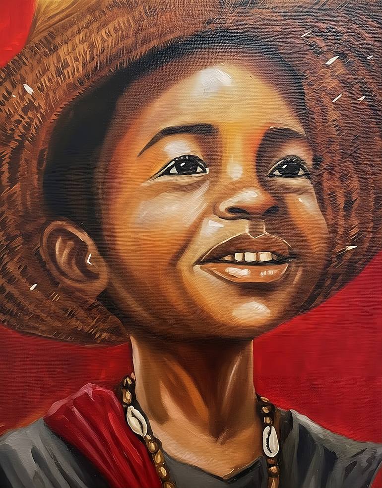 Original Religion Painting by Ivan Soracchi | Symbolism Art on Canvas | Eleggua-The Guardian of the Crossroads