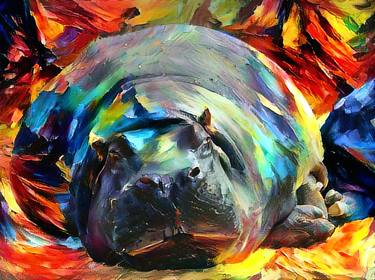 Print of Abstract Animal Mixed Media by steven sandner
