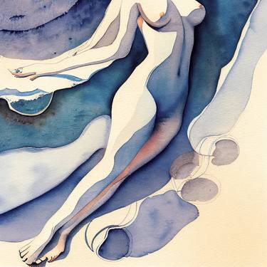 Print of Fine Art Nude Mixed Media by steven sandner