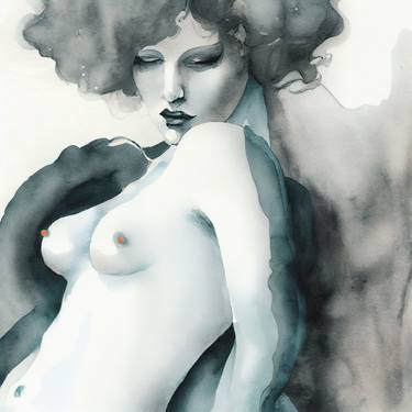 Original Fine Art Nude Mixed Media by steven sandner