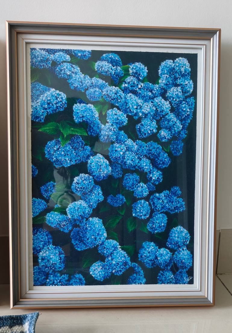 Original Impressionism Floral Painting by Sneha Halder