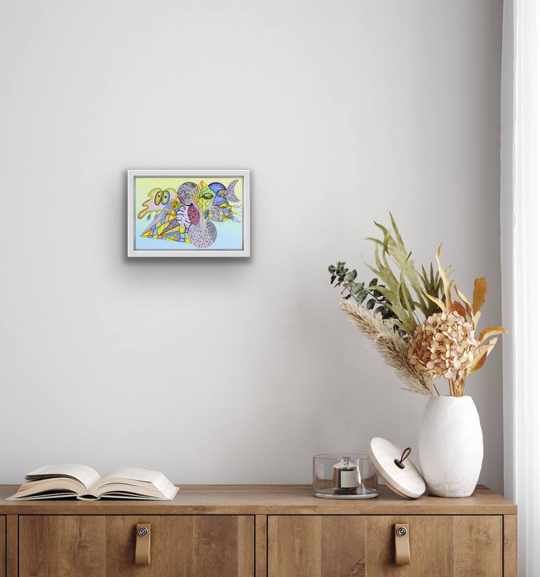 Original Geometric Abstract Drawing by Irina Lee