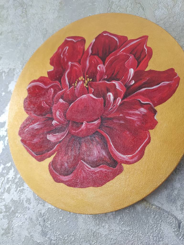 Original Realism Floral Painting by Anastasia Fassakhova