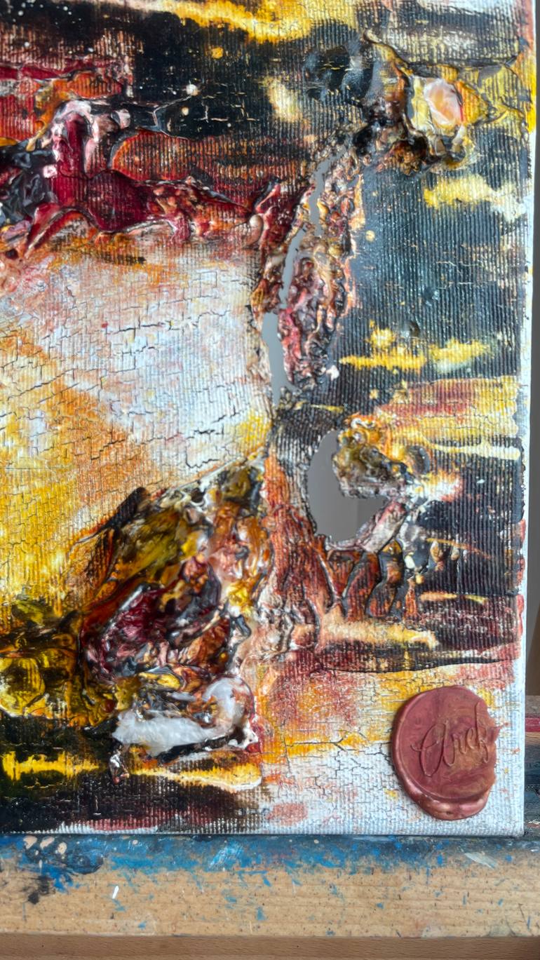 Original Art Deco Abstract Painting by Bahareh Aref