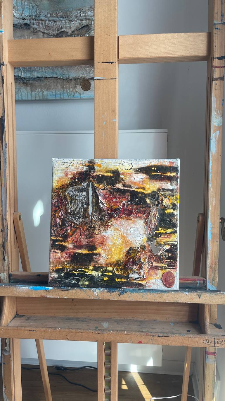 Original Art Deco Abstract Painting by Bahareh Aref