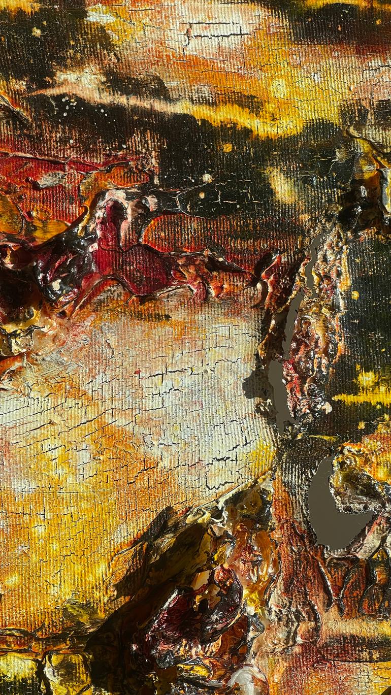 Original Art Deco Abstract Painting by Bahareh Aref