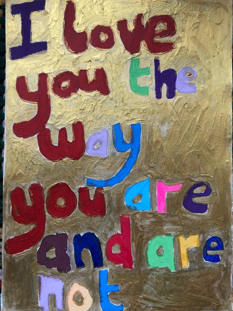 Original Abstract Typography Mixed Media by Claire Thompson