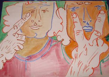 Print of Expressionism People Drawings by Ksenija Kovacevic