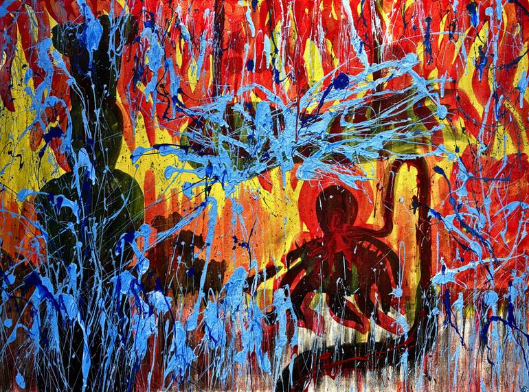 Original Abstract Painting by Hansa Sethi | Abstract Expressionism Art on Canvas | Escaping