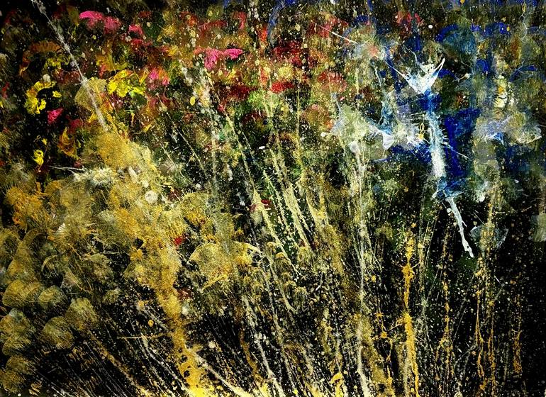 Original Abstract Painting by Hansa Sethi | Abstract Expressionism Art on Paper | Chaos in Bloom