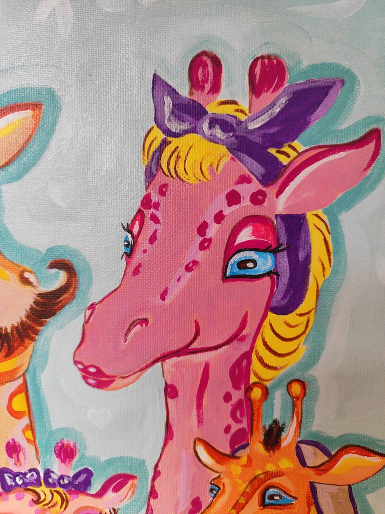 Original Color Field Painting Animal Painting by Dilyara Nagimova
