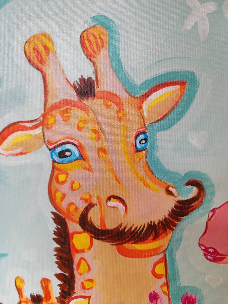 Original Color Field Painting Animal Painting by Dilyara Nagimova