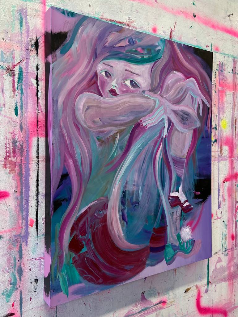 Original Expressionism Women Painting by Katja Tukiainen