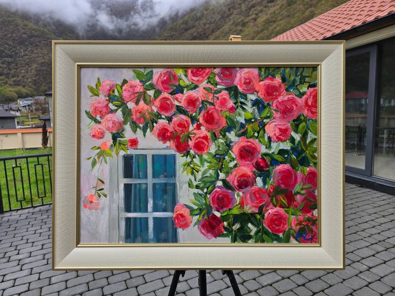 Original Impressionism Floral Painting by Gulshaba Abbasova