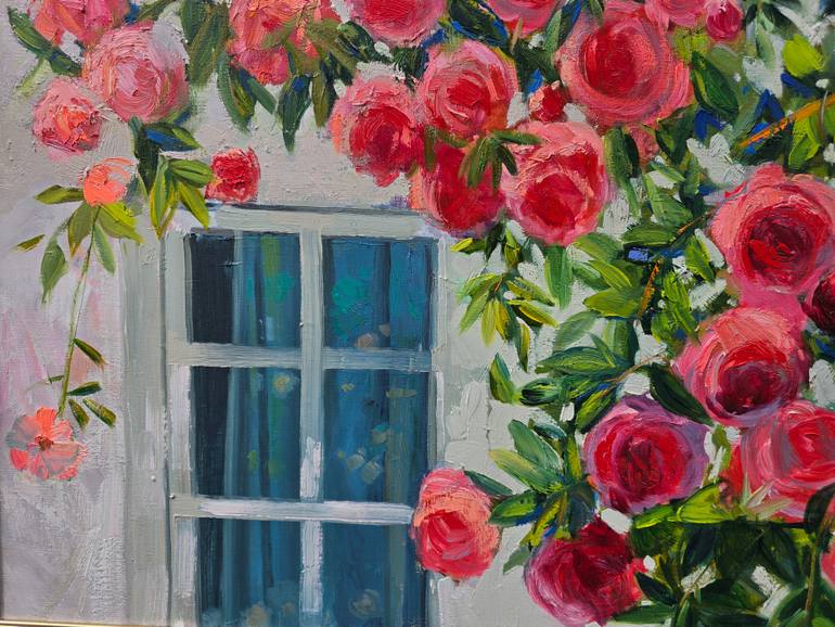 Original Impressionism Floral Painting by Gulshaba Abbasova