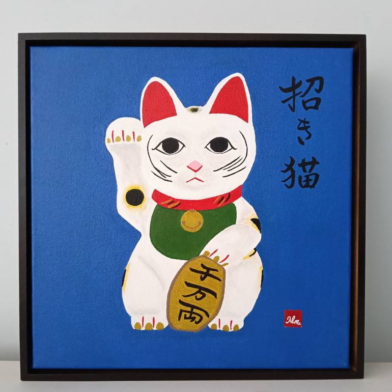 Original Contemporary Cats Painting by Mayumi Miyoshi
