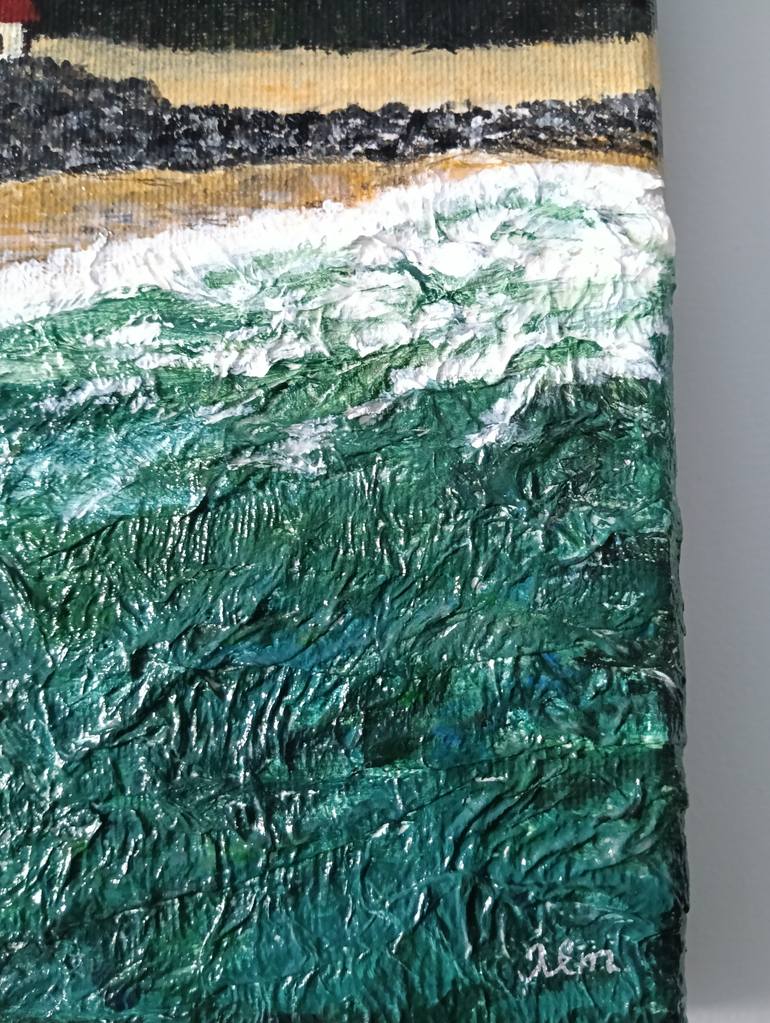Original Abstract Expressionism Ocean Painting by Mayumi Miyoshi