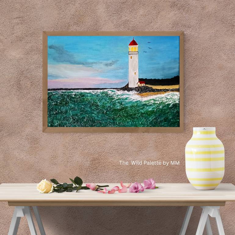 Original Abstract Expressionism Ocean Painting by Mayumi Miyoshi