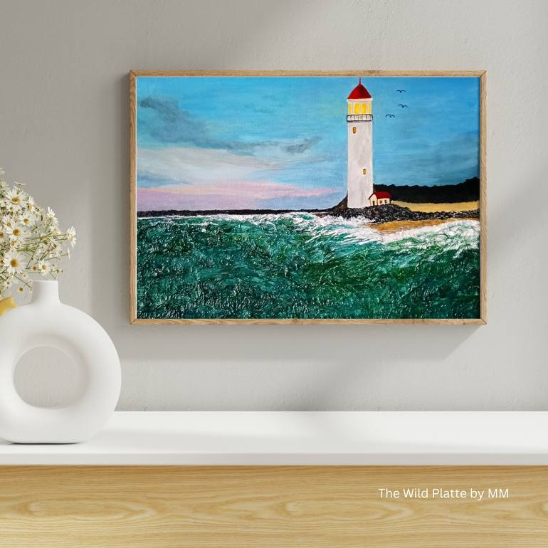 Original Abstract Expressionism Ocean Painting by Mayumi Miyoshi