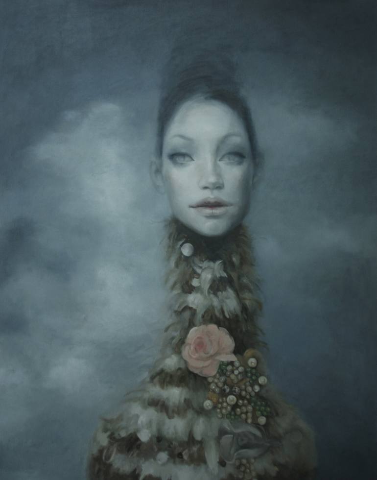 Fur Neck Painting by Yu Zhang | Saatchi Art