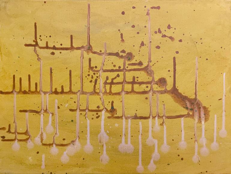 Original Abstract Painting by E H Lake | Abstract Art on Canvas | Moon Will Not Tell The Sun -