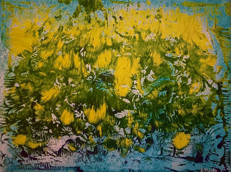 Original Abstract Painting by E H Lake | Abstract Art on Canvas | In The World Of The Speech That Is New -
