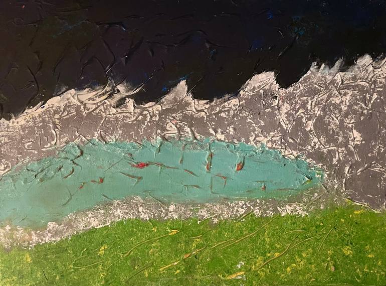 Original Abstract Painting by E H Lake | Abstract Art on Canvas | And What Is The Best Thing That Could Happen? -