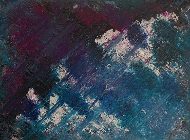 Original Abstract Painting by E H Lake | Abstract Art on Canvas | Feel The Rain, Don't Get Wet -