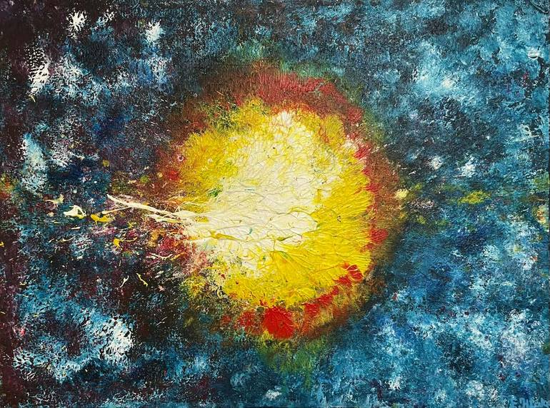 Original Abstract Painting by E H Lake | Abstract Art on Canvas | Kiss The Sunrise -