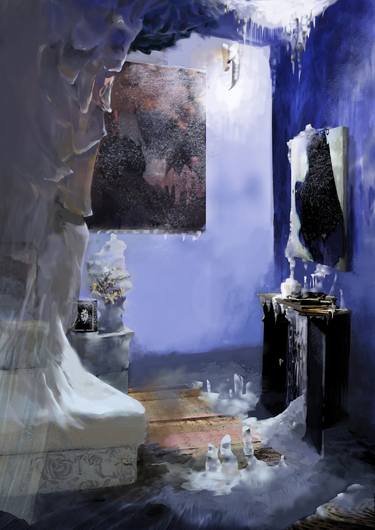 Print of Figurative Interiors Mixed Media by KYUNG PARK