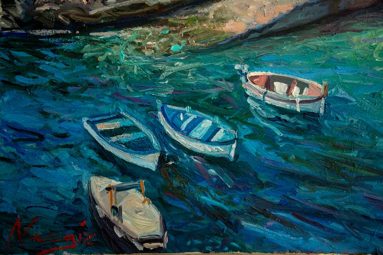 Original Contemporary Landscape Painting by Nargiz Guliyeva