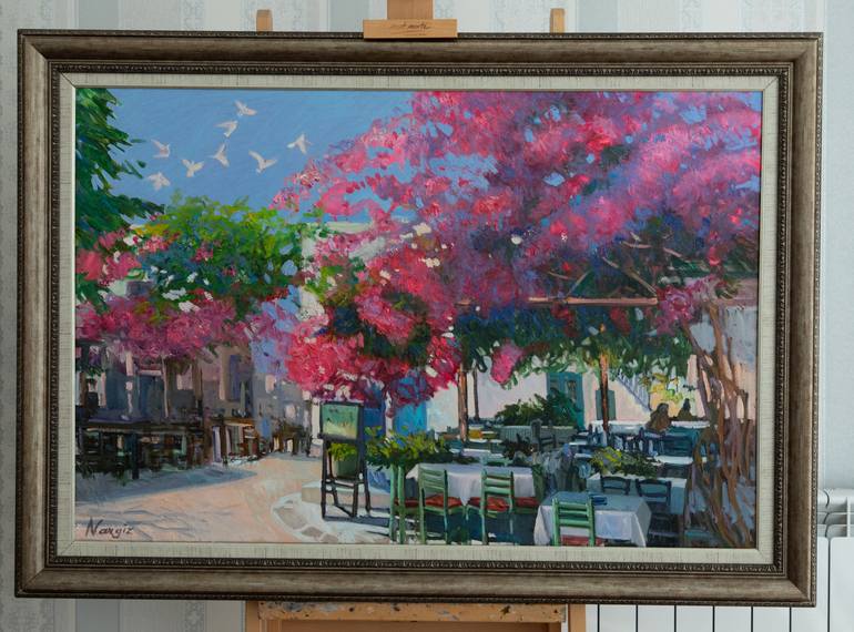 Original Impressionism Landscape Painting by Nargiz Guliyeva