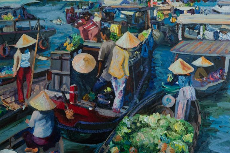 Original Impressionism Landscape Painting by Nargiz Guliyeva