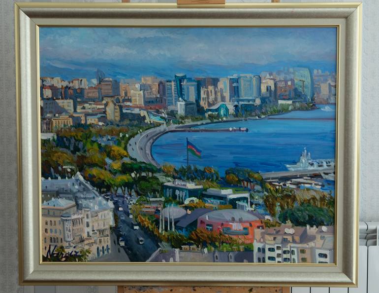 Original Impressionism Landscape Painting by Nargiz Guliyeva