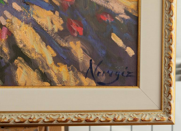 Original Impressionism Landscape Painting by Nargiz Guliyeva