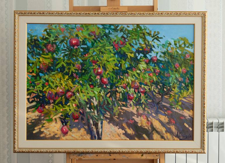 Original Impressionism Landscape Painting by Nargiz Guliyeva
