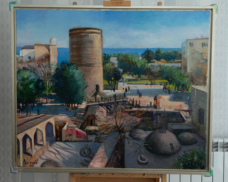 Original Impressionism Landscape Painting by Nargiz Guliyeva