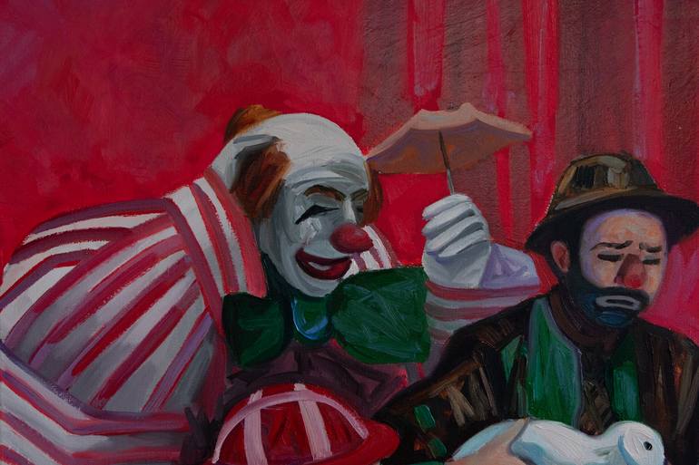 Original Impressionism People Painting by Nargiz Guliyeva