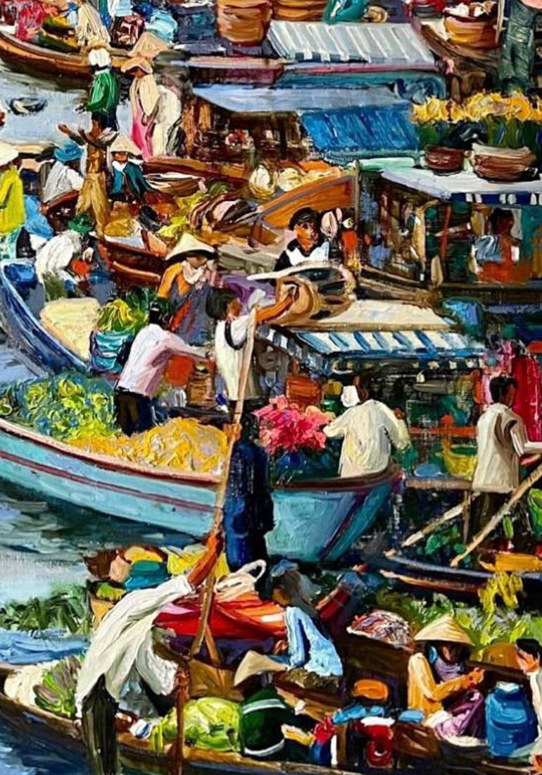 Original Impressionism Landscape Painting by Nargiz Guliyeva