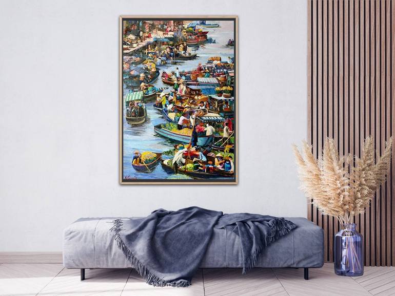 Original Impressionism Landscape Painting by Nargiz Guliyeva