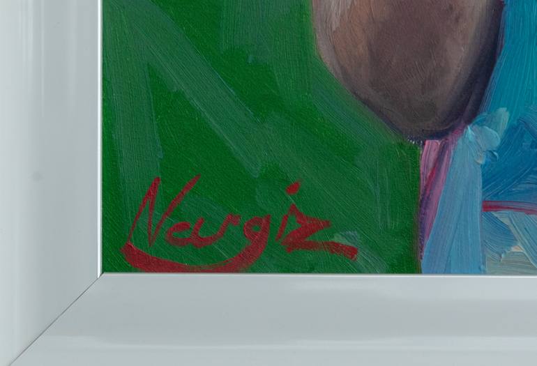 Original Impressionism Children Painting by Nargiz Guliyeva