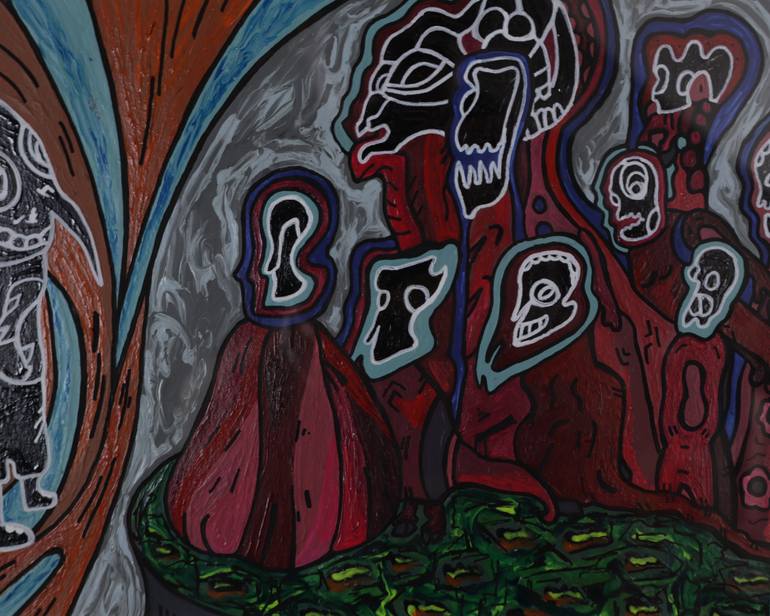 Original Abstract Religion Painting by Amaduyus Amadujus