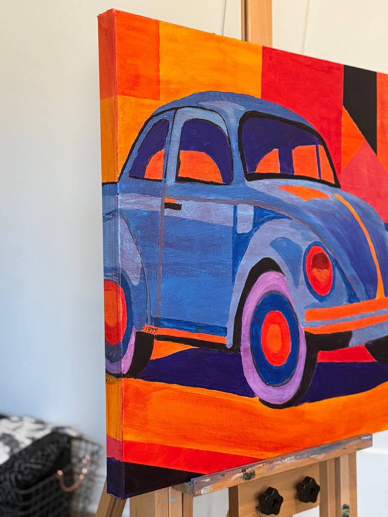 Original Geometric Car Painting by Todd Fisher