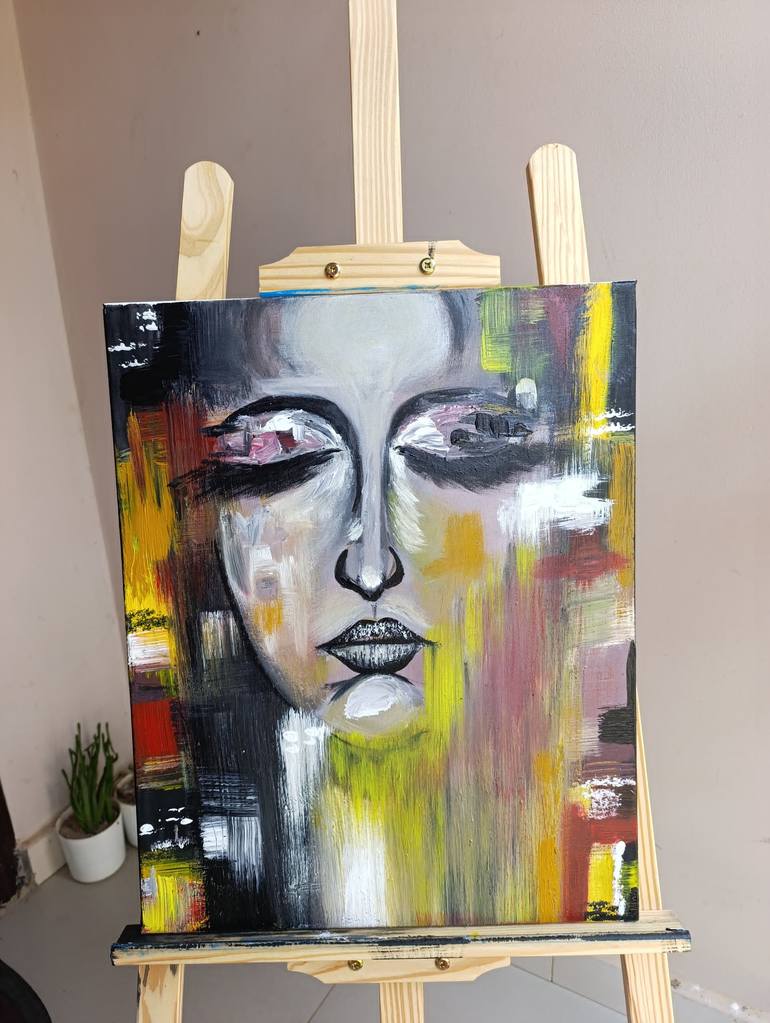Original Abstract Expressionism Abstract Painting by Parinyi Usmana