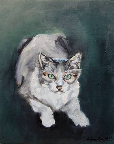 Print of Fine Art Cats Paintings by Amelia Augustyn